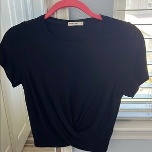 Black Short Sleeve Top